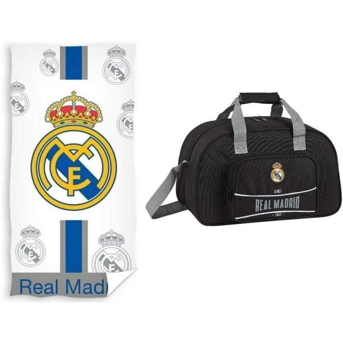 rainbowFUN.de Real Madrid 1902 Sporttasche und Badetuch Fußball Trainingstasche Handtuch Schultertasche 