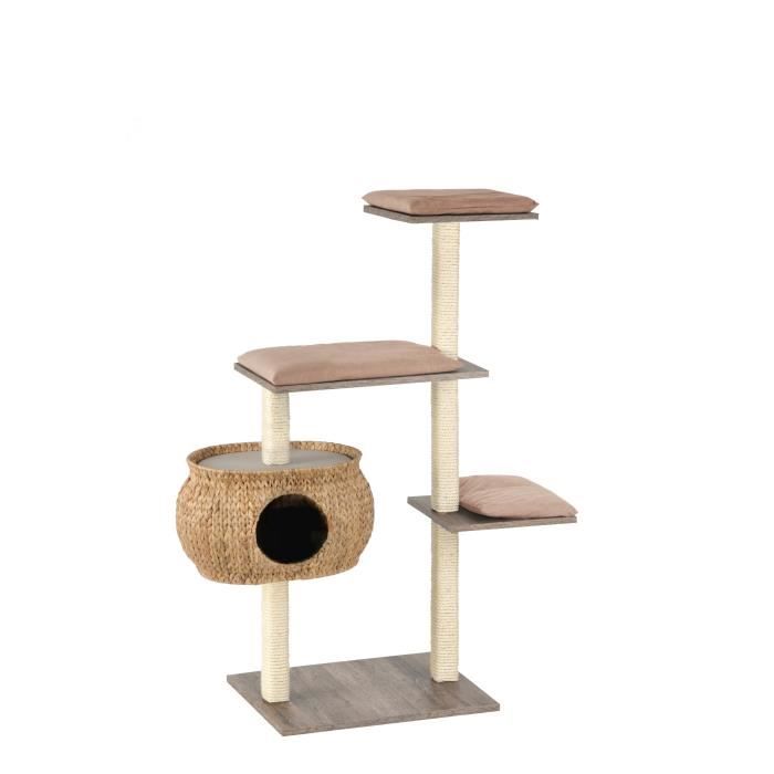 Arbre A Chat Bois Et Jacinthe Tressee Katzenboy Cosy Silvio
