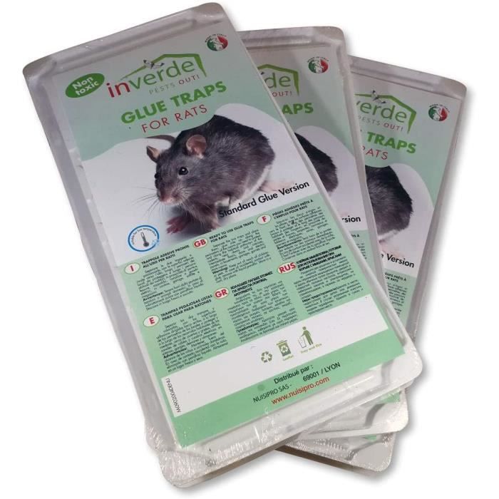 Pièges à Souris Collants - Lot De 30 Plaques (15 Boîtes De 2), Colle épaisse, Dimensions 20,3 X 10,8 Cm, Non Toxique