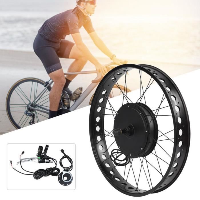 26x4 0 Kit De Roue De Moteur De Conversion De Velo Electrique Avec Compteur Lcd Entrainement Arriere 190 Mm Prix Pas Cher Cdiscount