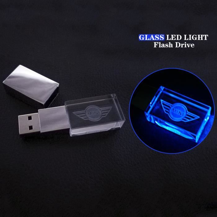 16 Go Cle Usb Pour Mini Logo De Voiture Bleu Lumiere Prix Pas
