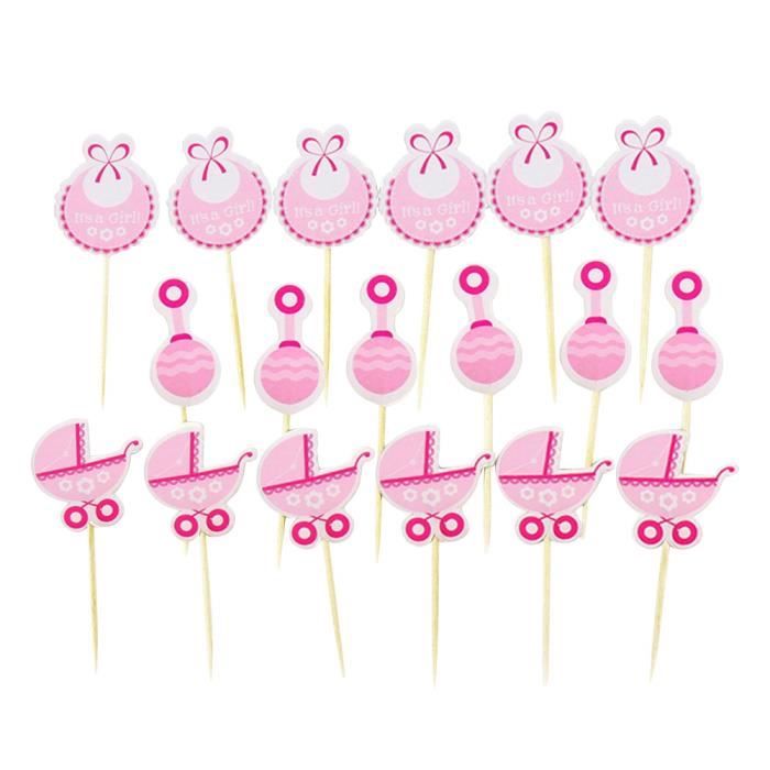 1 Set Mignon Gateau D Anniversaire Topping Decorations De Cupcake De Douche De Bebe Cdiscount Maison
