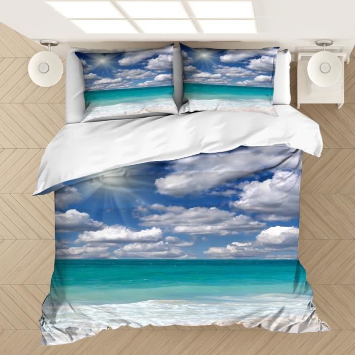 Beatrice Home Fashions Parure De Lit 3 Pièces Microfibre Imprimée Twin - Doux, Infroissable & Facile D'Entretien