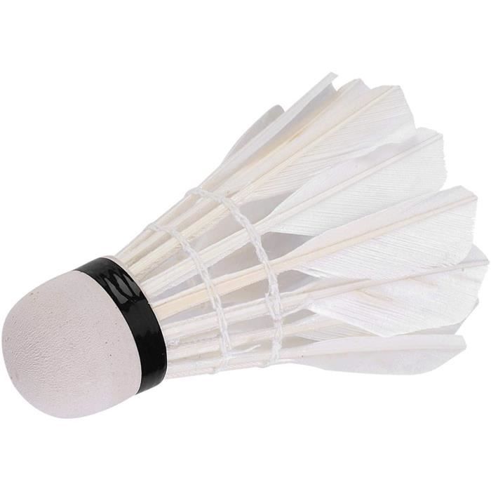 volant de badminton, volant, 3 pièces volants en plumes d'oie équipement d'entraînement de jeu de balle de badminton