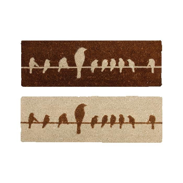 Paillasson rectangulaire à motifs - L 25 x l 75 x H 2 cm - PVC