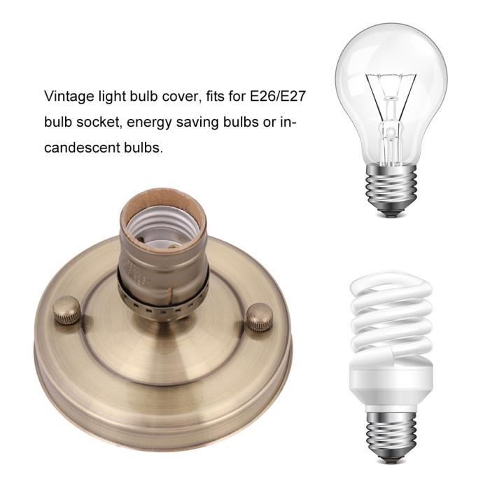 Ladieshow Vintage E27/E26 Ampoules Support de Douille/Base Support de Lampe en cuivre pour Ampoule Antique 90-260 V Rose 
