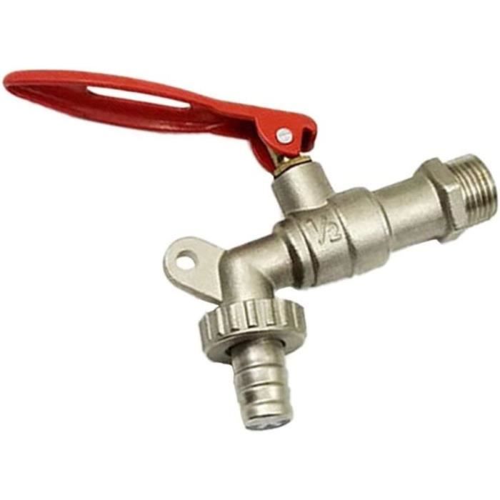 Robinet Mural Extérieur En Acier Inoxydable 304 - Pour Eau Froide, Longueur 200 Mm, Raccord 1/2" - Pour Jardin, Cour, Atelier