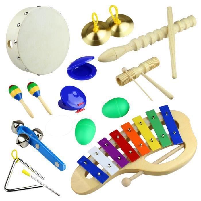 Tera 10 En 1 Kit D Instruments De Musique En Bois A Percussion Pedagogique Le Meilleur Cadeau Pour Les Enfants Et Bebes B2 Mai Cdiscount Jeux Jouets