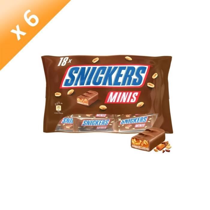 [LOT DE 6] MARS WRIGLEY CONFECTIONERY FRANCE Snickers Mini barres ...