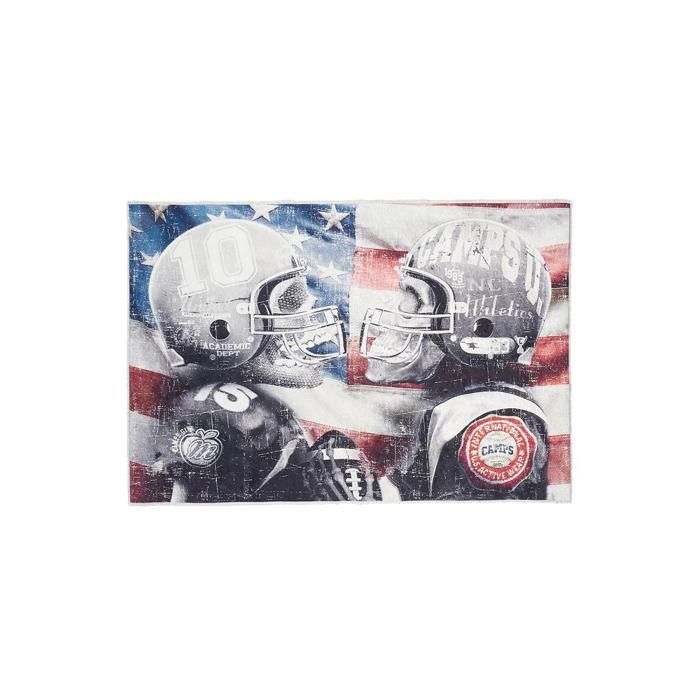 Tapis Chambre Adolescent Skulls Camps 80 X 120 Cm Gris Achat