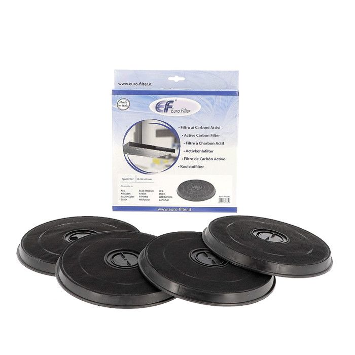 Lot de 4 filtres type E233 FAC519 EFF57 Hotte DE DIETRICH Compatible avec plusieurs marques