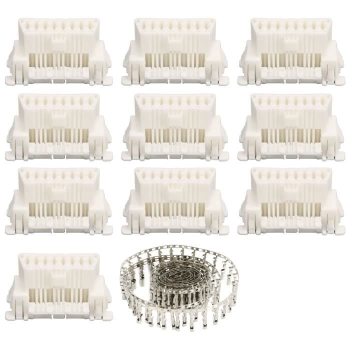 Connecteur Auto 10 Broches Mâle/femelle Avec Câble - Compatible Références VAG (7L0972762...) - Longueur Câble 15 Cm