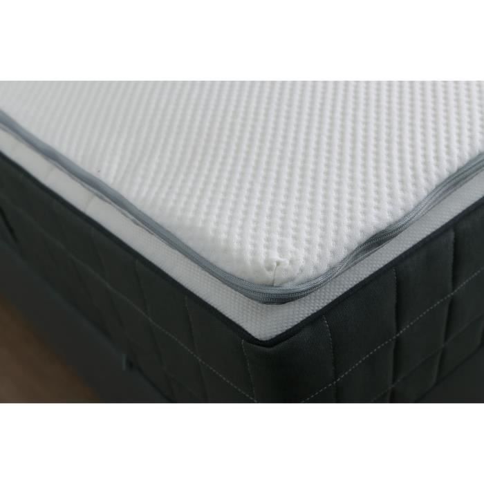 Surmatelas DODO ERGO - 160x200 cm - 100% Mousse viscoélastique à mémoire de forme