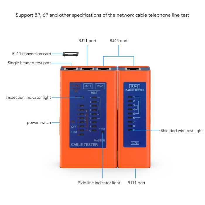 Testeur De Continuité Fil 9V Avec Buzzer Et Voyant - Détecteur De Circuit, Câble Test Inclus - Pour Dépannage électrique DIY