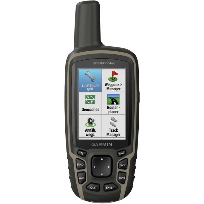 GPS PEDESTRE - GPS RANDONNEE - GPS SPORT  GPS outdoor Garmin GPSMAP 64x  Monde GLONASS, GPS, protection anti-éclaboussures 1 pc(s) - Cdiscount Auto
