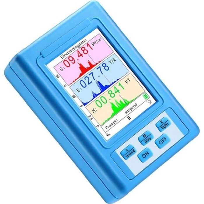 Compteur EMF Detecteur de rayonnement de champ électromagnétique BR-9A Compteur de testeur d'affichage LCD
