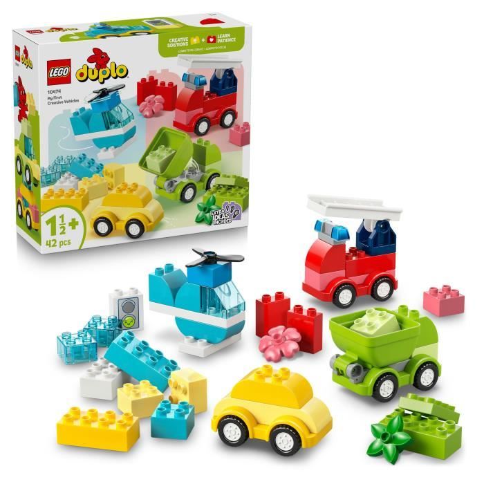 LEGO DUPLO My First 10474 Les Véhicules Créatifs - Jeu Créatif Garçon ou Fille dès 1 an
