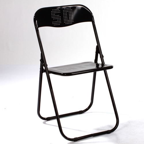 Chaise pliante - Métal - Noir - Achat / Vente chaise ...