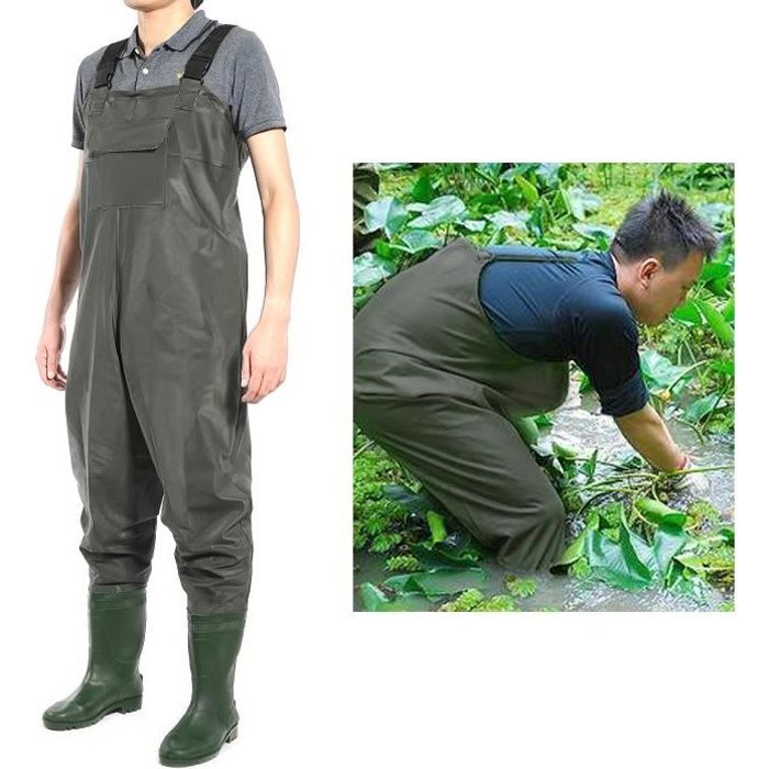 Homme Impermeable Botte Pantalon Cuissarde de peche pecheur PVC vasiere etang Cdiscount Sport