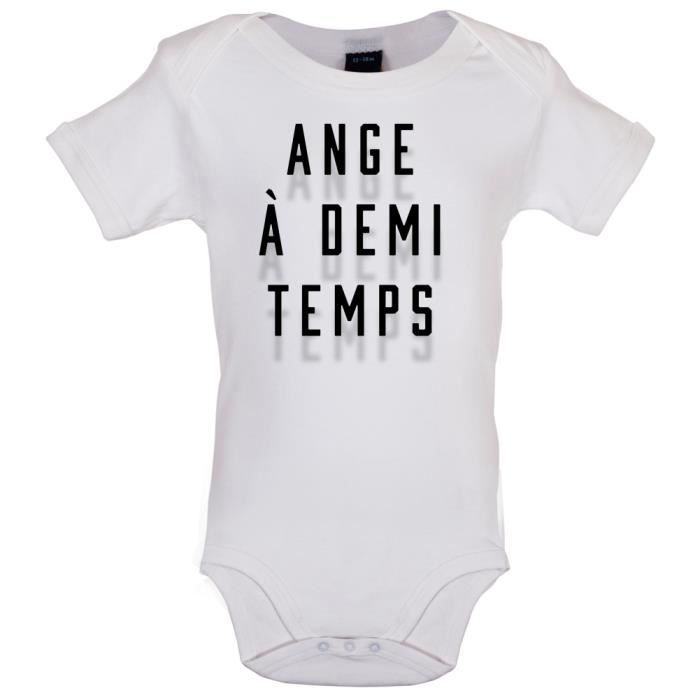 Dressdown Ange A Demi Temps Marrant Bebe Body Blanc Cdiscount Pret A Porter