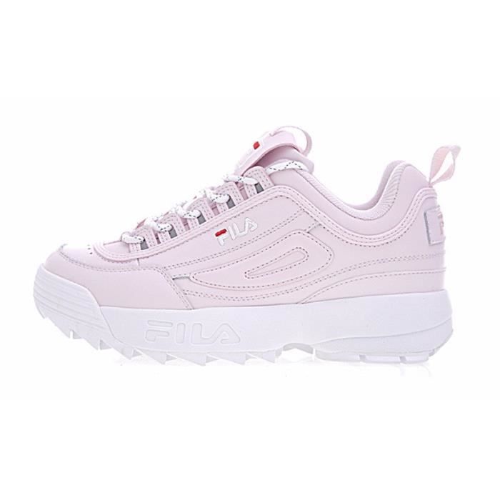 chaussure fila blanche et rose