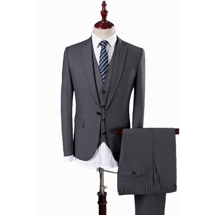 Costume Homme 3 Pieces De Ceremonie Smoking Business Mariage Party