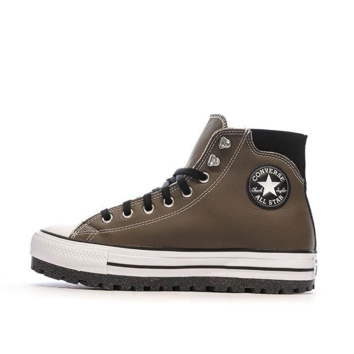 Chaussures Converse Cuir Marron Converse Haute Homme Marron