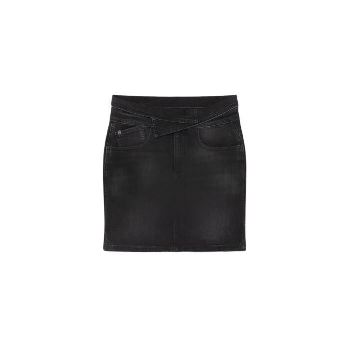 Jupe en jean femme Le Temps des cerises Callas black black 27
