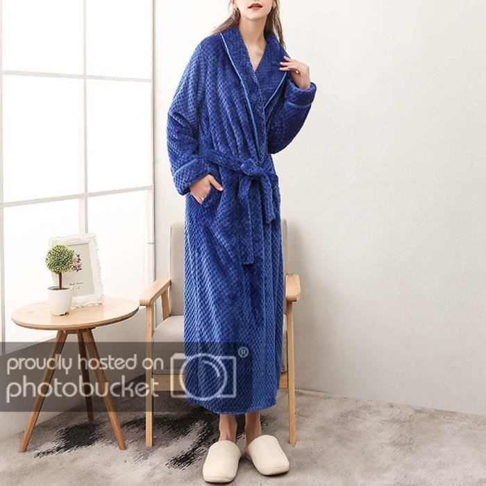 Femme Robe De Chambre En Flanelle Longue Bleu Roi M Bleu Roi Achat Vente Robe Cdiscount