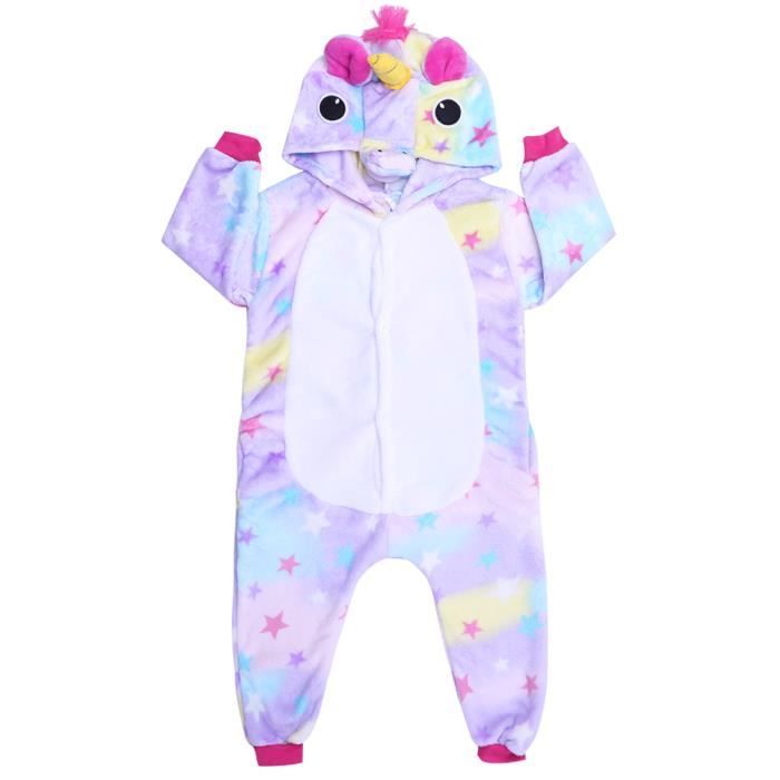 Costume de dessin anim/é Pyjama animal licorne Carnaval Unisexe Combinaison de nuit pour enfants