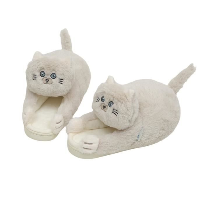 SMILEYWORLD Chaussons Maison Pour Enfants - Pantoufles En Peluche D'Hiver Chaudes Et Antidérapantes