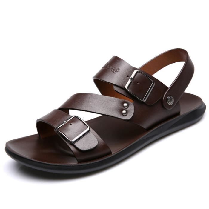 ONCAI Sandales Homme Bout Ouvert - Chaussures Plage Sangle Réglable Support Arche EU 40-49