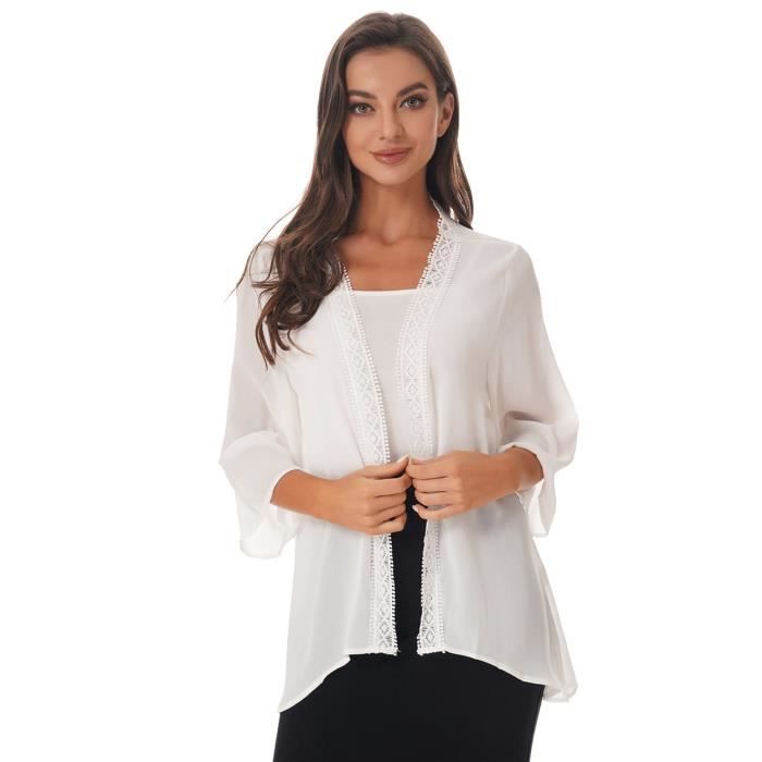 Cardigan court boléro en jersey : haussement d'épaules