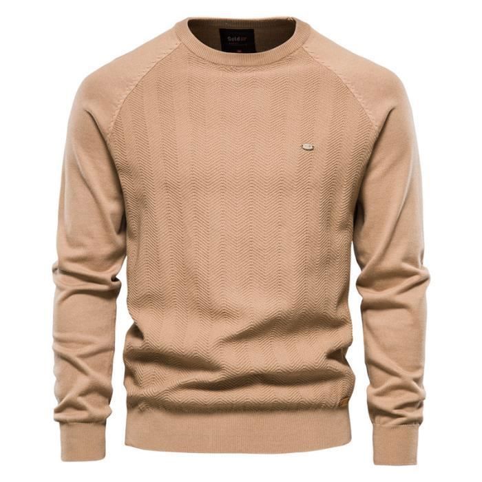 Pull Homme à Rayures Coupe Ajustée Pull Homme Rayé Contraste Pull Homme  Slim Fit Col Rond Pull en Tricot Homme à Manches Longues Vert - Cdiscount  Prêt-à-Porter