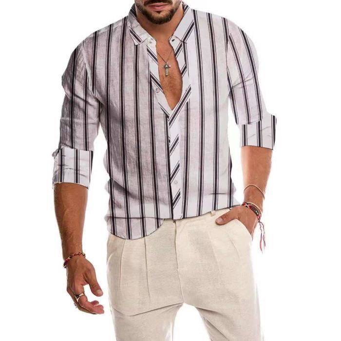 Chemise Ajustée Manches Longues Bleu Foncé Homme | La Halle