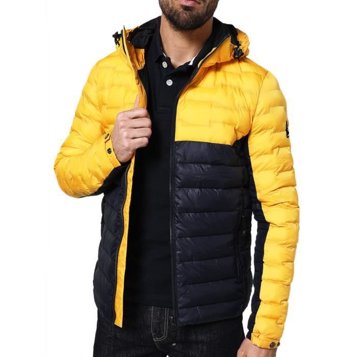 Doudoune jaune et noir homme 2025