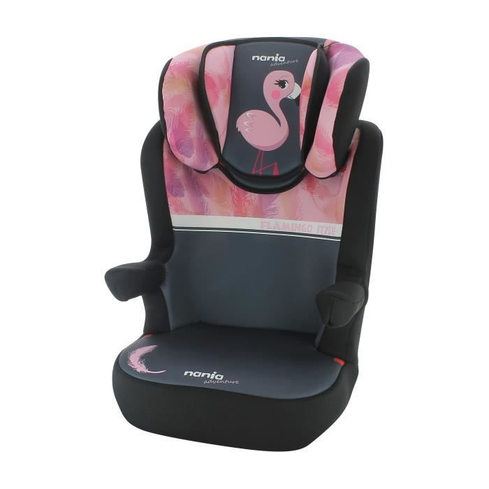 Siège auto rehausseur enfant RWAY groupe 2-3 (15-36kg), évolutif avec protection latérale - Nania Flamingo