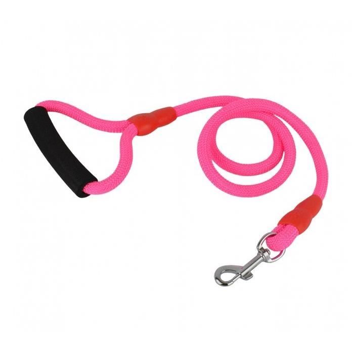 Comparer les prix de Laisse en corde - NO NAME - ART 0084 - 114 cm - Rose - Anti-choc