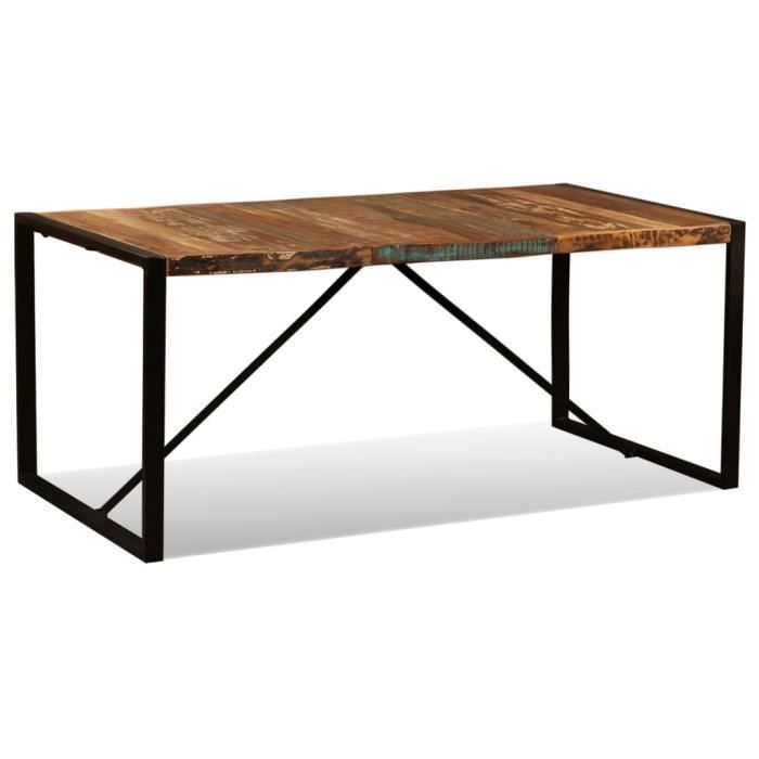 omabeta tables à manger - table de salle à manger bois de récupération massif 180 cm - meubles haut de gamme - m04031