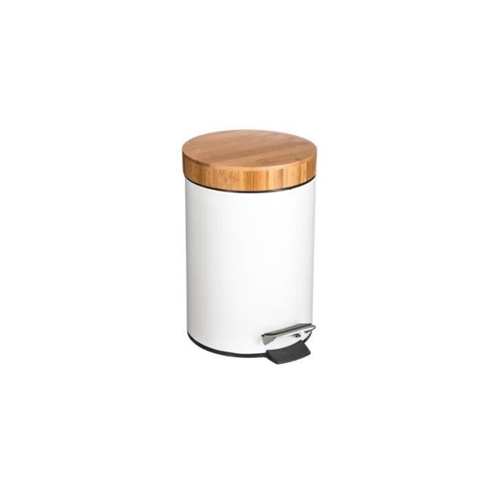 Poubelle De Salle De Bain Natureo 3l Blanc Achat Vente