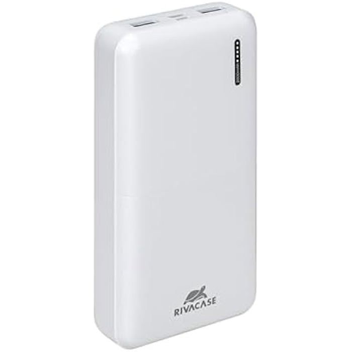 Power Bank - RIVACASE VA2572 - 20000 mAh - Blanc - USB
