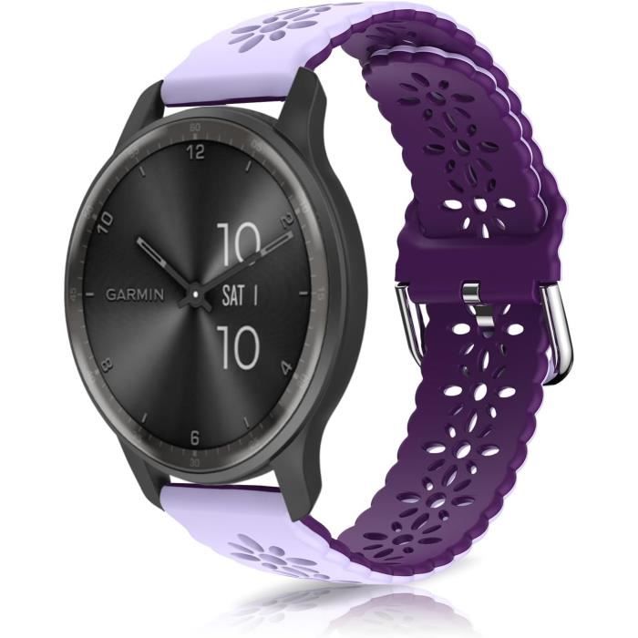 PaceBid 20mm Nylon Cinturino per Garmin Vivoactive 6/5/Forerunner 165/165 Music/245/645 Music/570 42mm, Elastica Intrecciato Ricambio Cinturini per Garmin Venu Sq 2/Venu 2 Plus/Approach S50/S44 -Verde