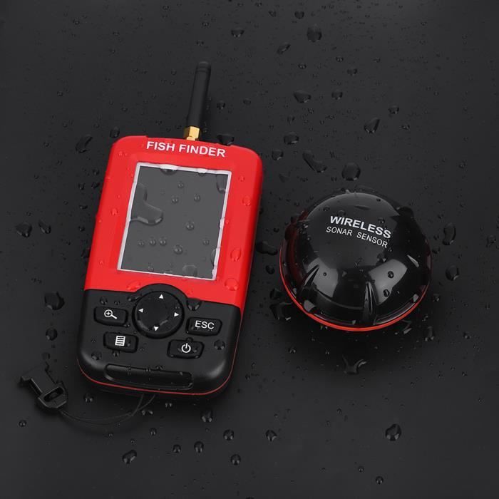 Détecteur De Poisson Portable – Sondeur Sonar Avec Alarme, 100m, Pour Bateau/pêche, Jaune