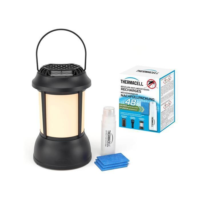 THERMACELL Lampe Anti-Moustiques et Moustiques Tigres + Recharge - Extérieur Jardin Terrasse - Sans Fil - Protection 20 m² THERMACELL Lampe Anti-Moustiques et Moustiques Tigres + Recharge - Extérieur Jardin Terrasse - Sans Fil - Protection 20 m²