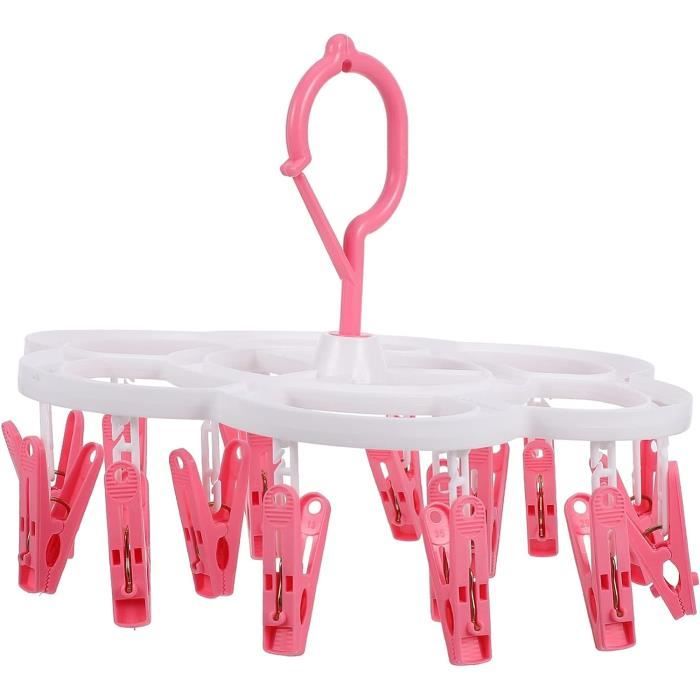 Lot De 8 Cintres Pliables En Plastique PP, 4 Couleurs (vert, Bleu, Rose, Beige) | Compact (22x6 Cm Plié), Antidérapant – Pour Maison, Voyages, Hôtel, Camping