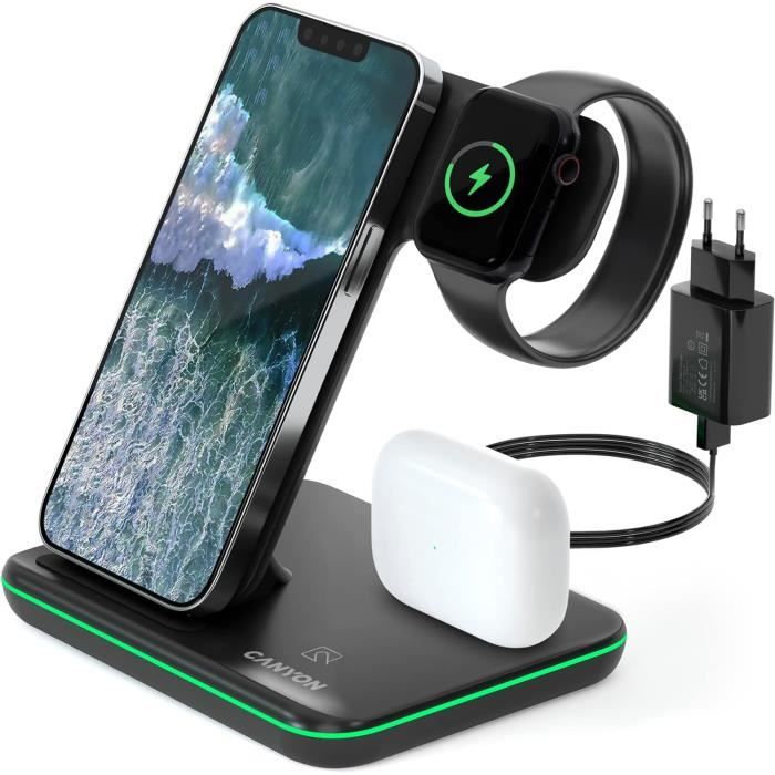 Station De Charge Apple 3 En 1 Chargeur Iphone Apple Watch Station