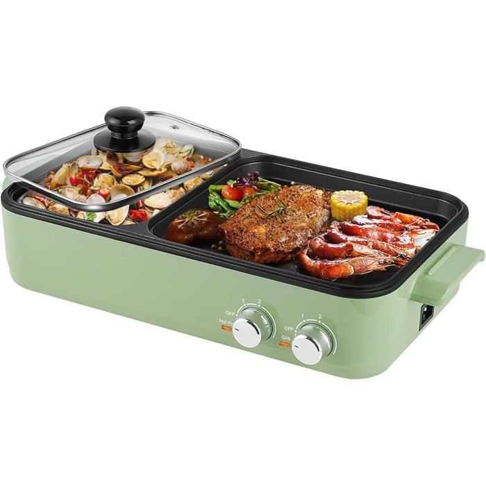 Barbecue Électrique Sans Fumée 2000W – Intérieur/Extérieur, Double Tube Haute Puissance, Portable Et Antiadhésif, Parfait Pour Grillades En Famille