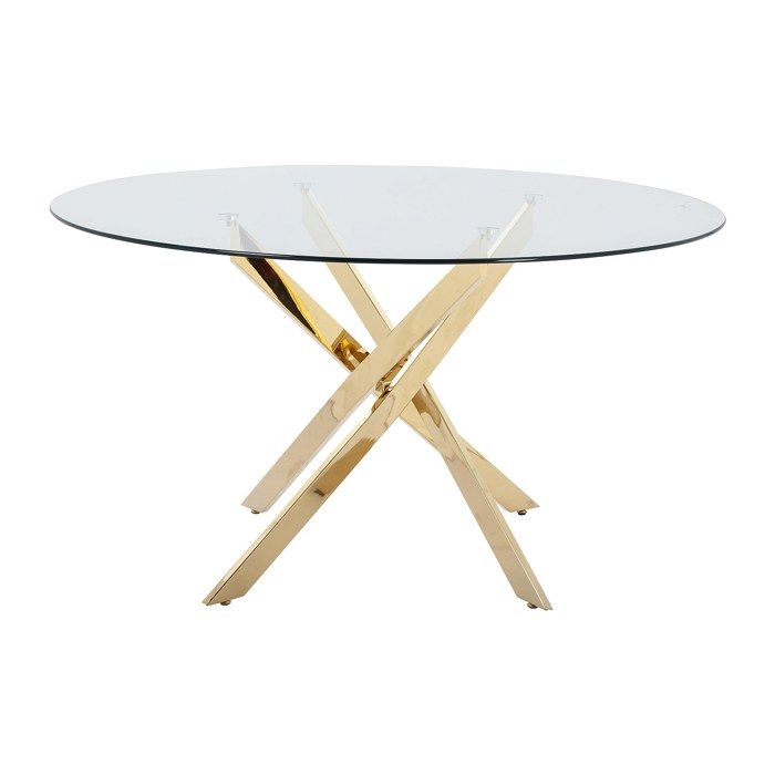 GOLDFAN Table à Manger Ronde en Verre Trempé avec 4 Chaises pour Cuisine, Salle à Manger, Bureau, Balcon, Chambre à Coucher, Gris Foncé