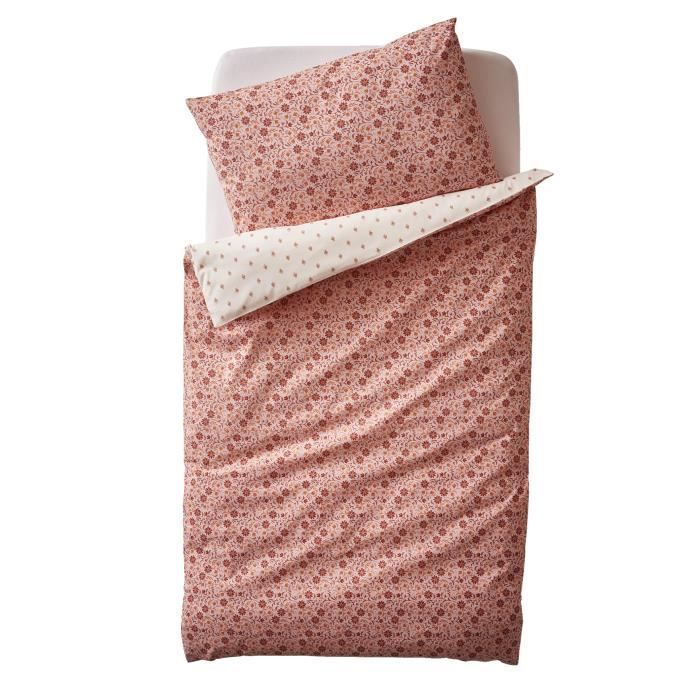 VERTBAUDET Housse de couette bébé HAPPY BOHÈME rose 80X120 - Cdiscount