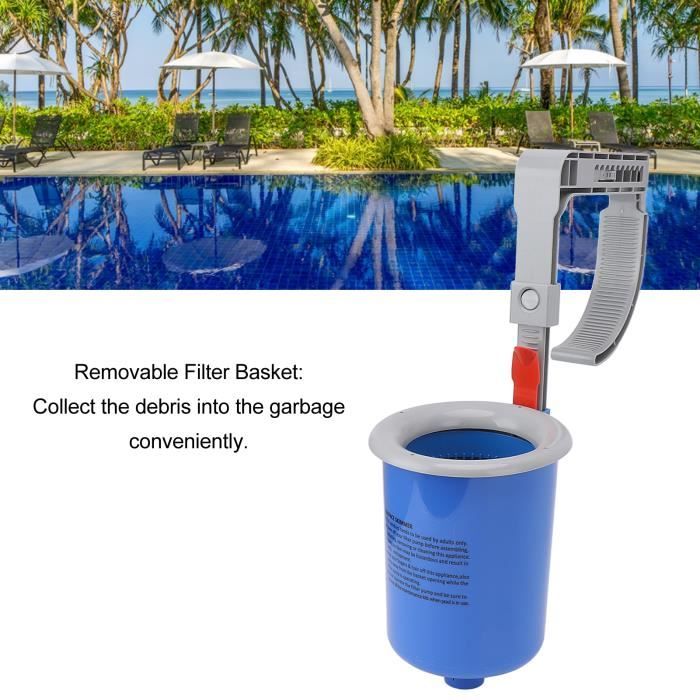 Skimmer Automatique Flottant Pour Piscine Hors Sol - Filtre à Débris 1400 G, Dimensions ~45x20 Cm - Nettoyage Autonome Des Feuilles Et Poussière En Surface